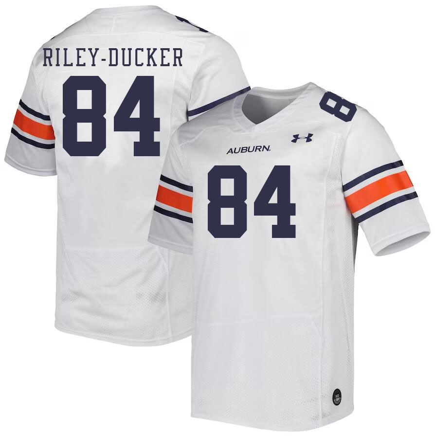Men #84 Micah Riley-Ducker Auburn Tigers College Football Jerseys Stitched-White - Click Image to Close